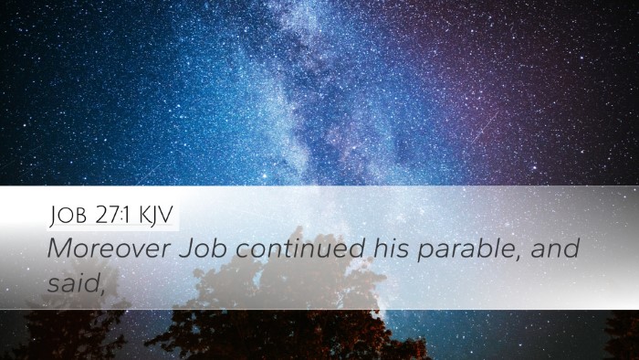 Job 27:1 Bible Commentary