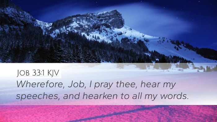 Job 33:1 Bible Commentary