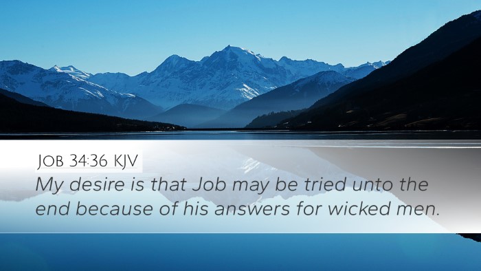 Job 34:36 Bible Commentary