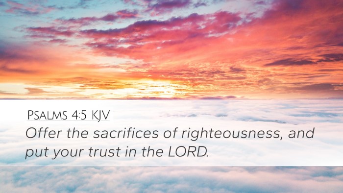 Psalms 4:5 Bible Commentary