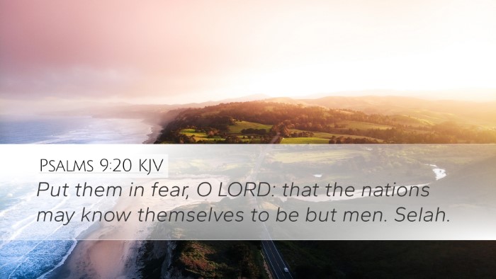 Psalms 9:20 Bible Commentary