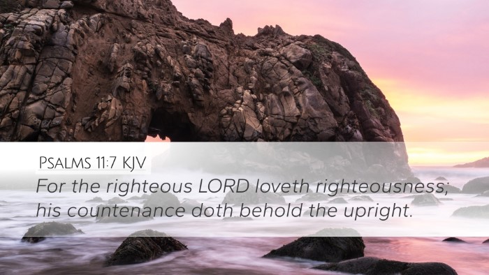 Psalms 11:7 Bible Commentary