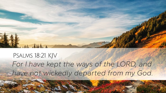 Psalms 18:21 Bible Commentary