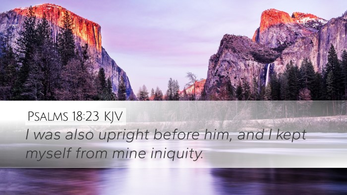 Psalms 18:23 Bible Commentary