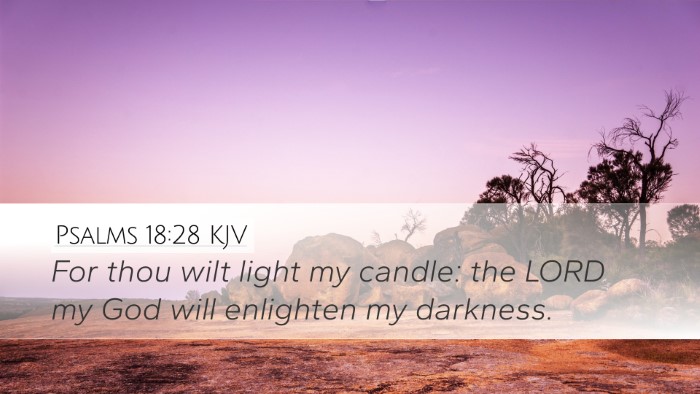 Psalms 18:28 Bible Commentary