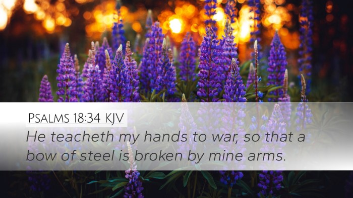 Psalms 18:34 Bible Commentary