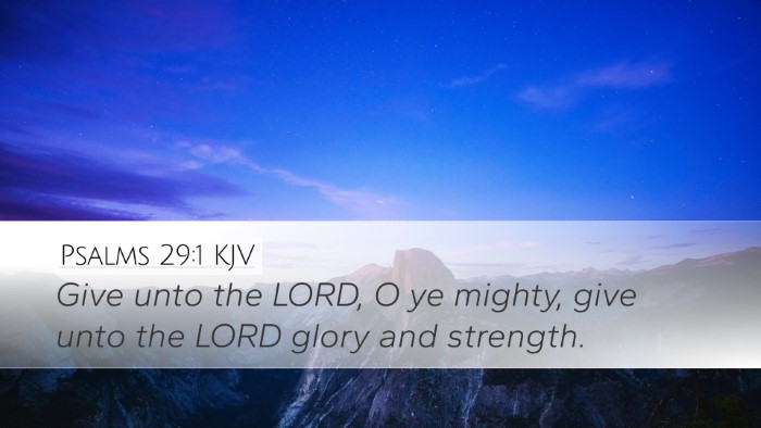 Psalms 29:1 Bible Commentary