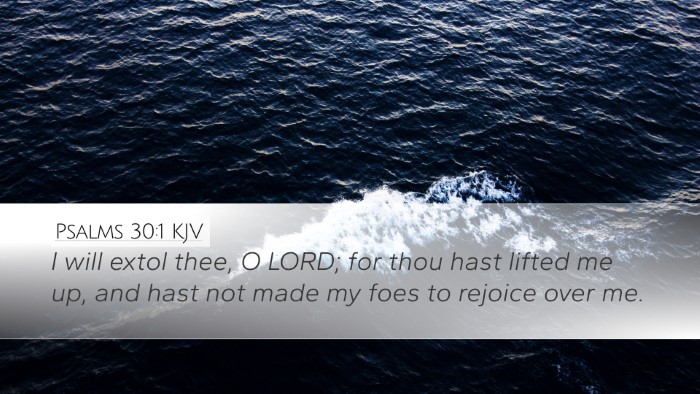 Psalms 30:1 Bible Commentary