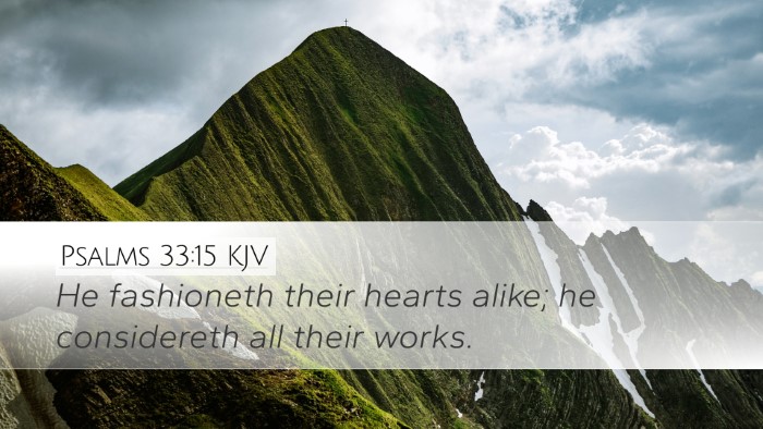 Psalms 33:15 Bible Commentary