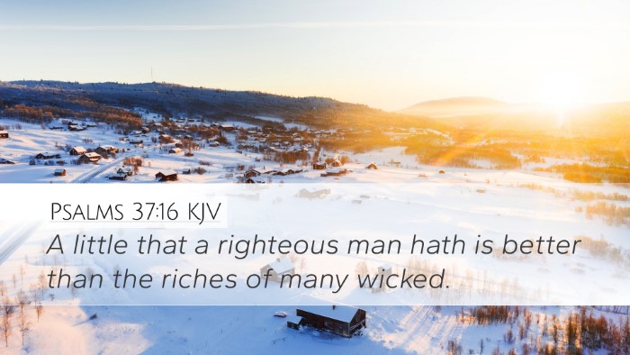 Psalms 37:16 Bible Commentary