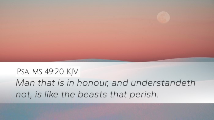 Psalms 49:20 Bible Commentary