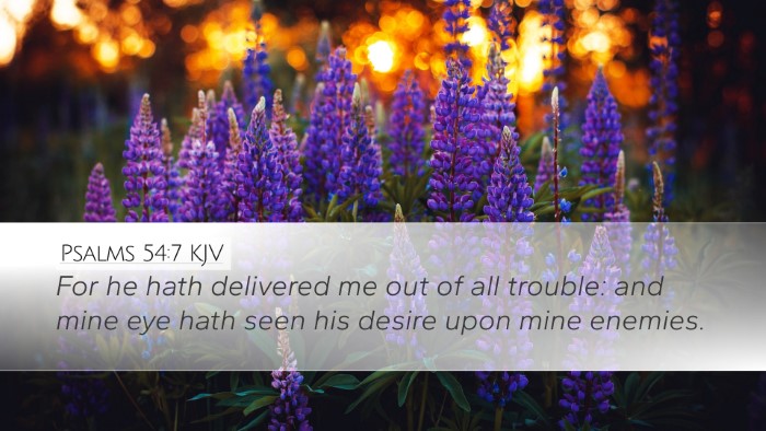 Psalms 54:7 Bible Commentary