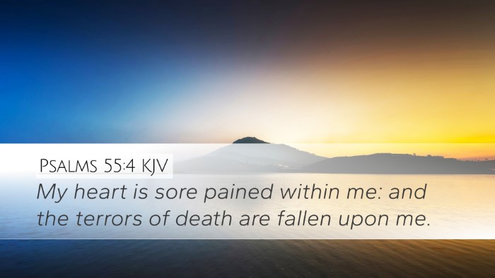 Psalms 55:4 Bible Commentary