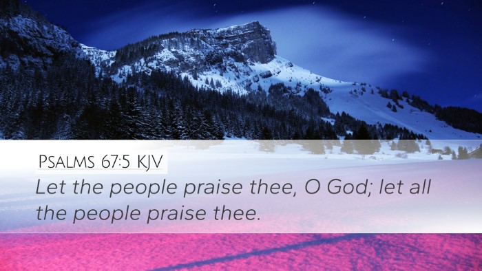 Psalms 67:5 Bible Commentary