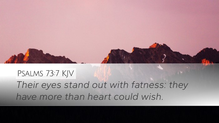 Psalms 73:7 Bible Commentary