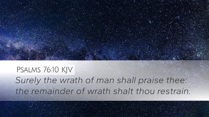 Psalms 76:10 Bible Commentary