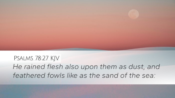 Psalms 78:27 Bible Commentary