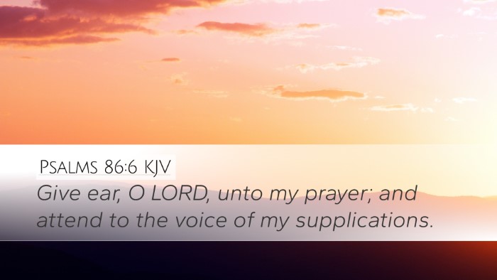 Psalms 86:6 Bible Commentary