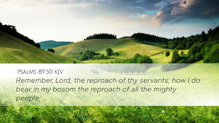 Psalms 89:50 Bible Commentary