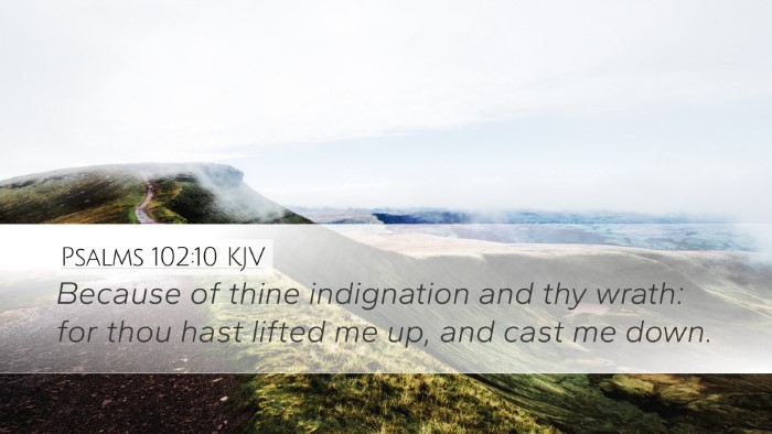 Psalms 102:10 Bible Commentary