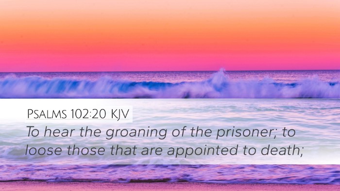 Psalms 102:20 Bible Commentary