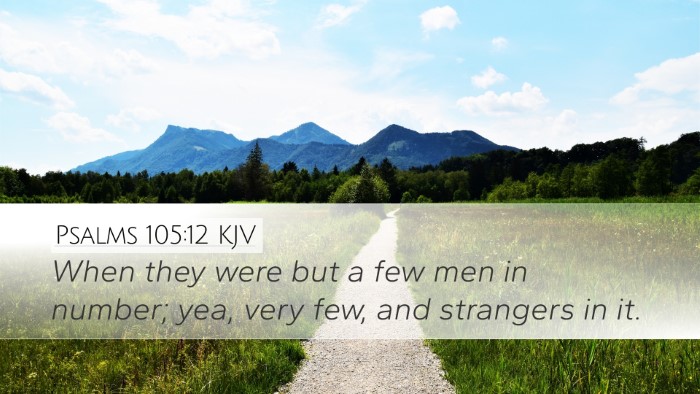 Psalms 105:12 Bible Commentary