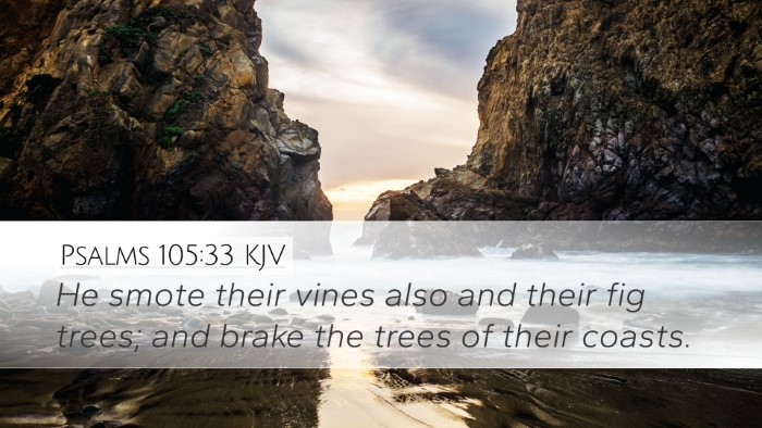 Psalms 105:33 Bible Commentary