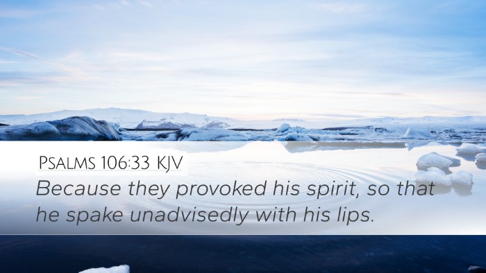 Psalms 106:33 Bible Commentary