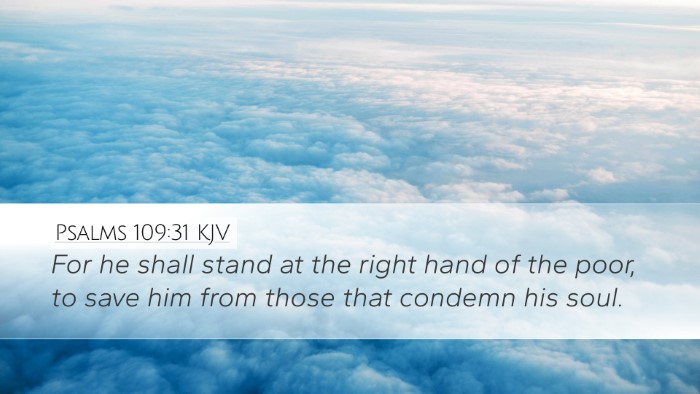 Psalms 109:31 Bible Commentary