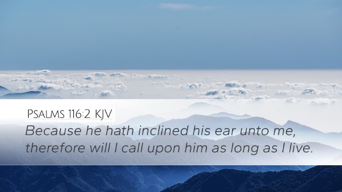 Psalms 116:2 Bible Commentary