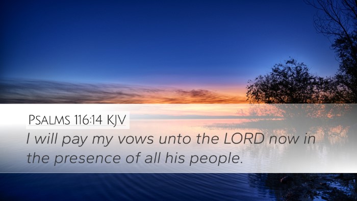 Psalms 116:14 Bible Commentary