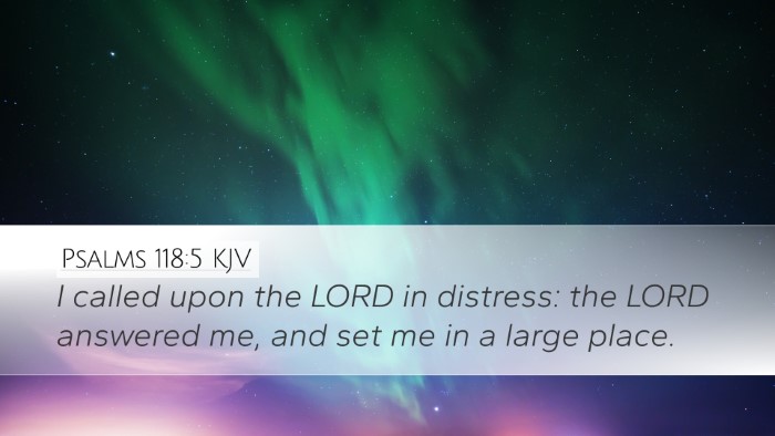 Psalms 118:5 Bible Commentary