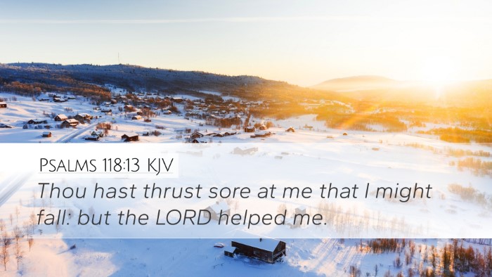 Psalms 118:13 Bible Commentary