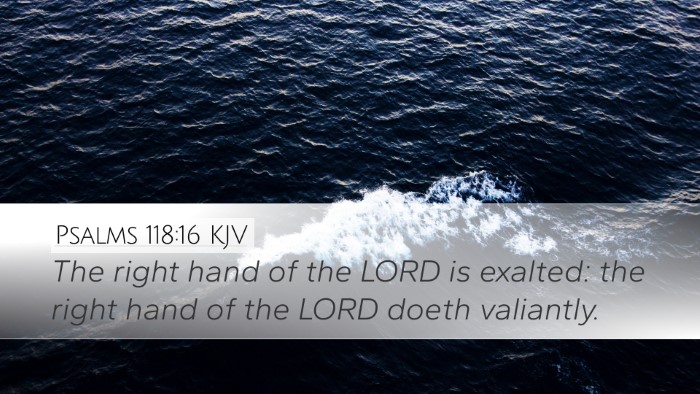 Psalms 118:16 Bible Commentary