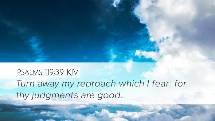 Psalms 119:39 Bible Commentary