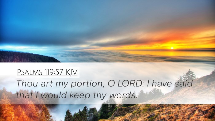 Psalms 119:57 Bible Commentary