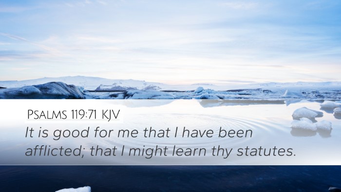 Psalms 119:71 Bible Commentary