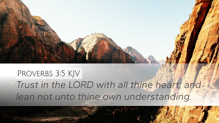 Proverbs 3:5 Bible Commentary