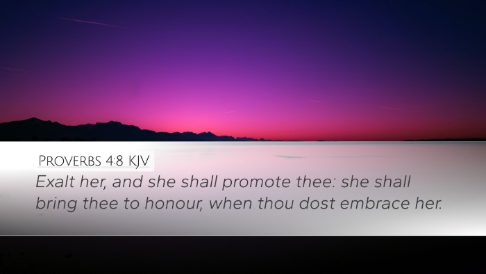 Proverbs 4:8 Bible Commentary