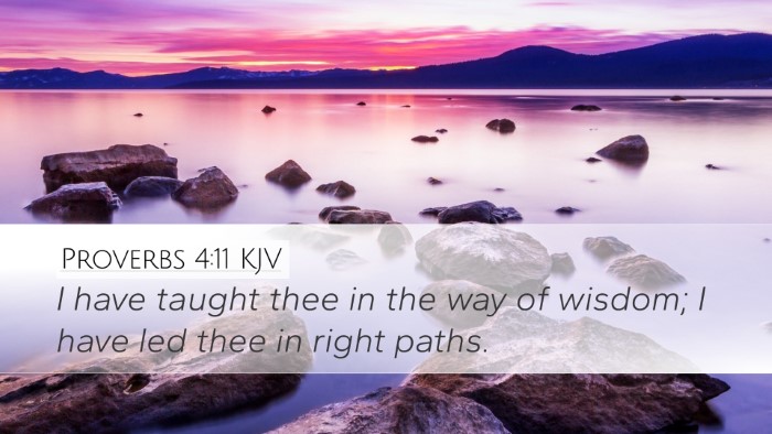 Proverbs 4:11 Bible Commentary