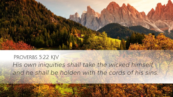 Proverbs 5:22 Bible Commentary