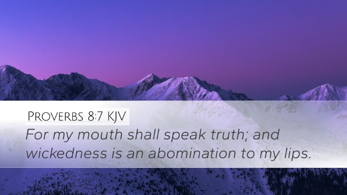 Proverbs 8:7 Bible Commentary