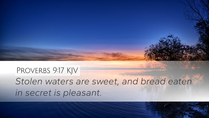 Proverbs 9:17 Bible Commentary