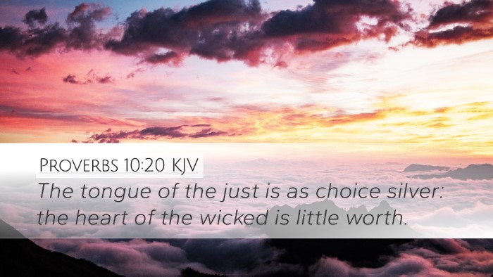 Proverbs 10:20 Bible Commentary