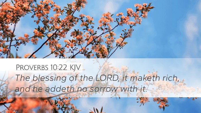 Proverbs 10:22 Bible Commentary