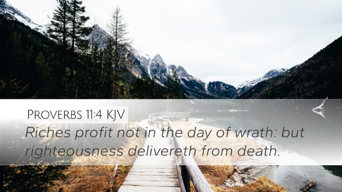 Proverbs 11:4 Bible Commentary