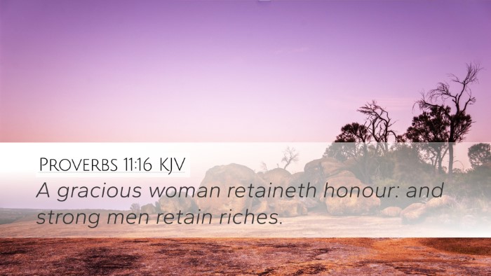 Proverbs 11:16 Bible Commentary