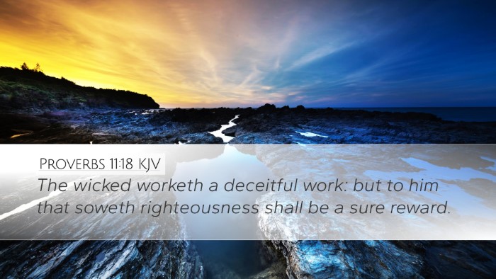 Proverbs 11:18 Bible Commentary