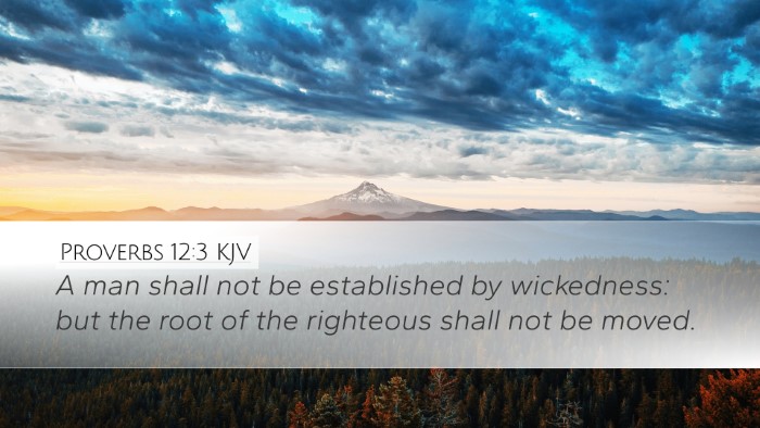 Proverbs 12:3 Bible Commentary