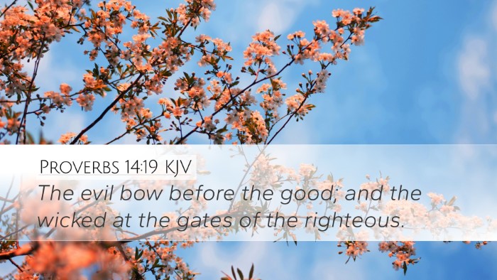 Proverbs 14:19 Bible Commentary